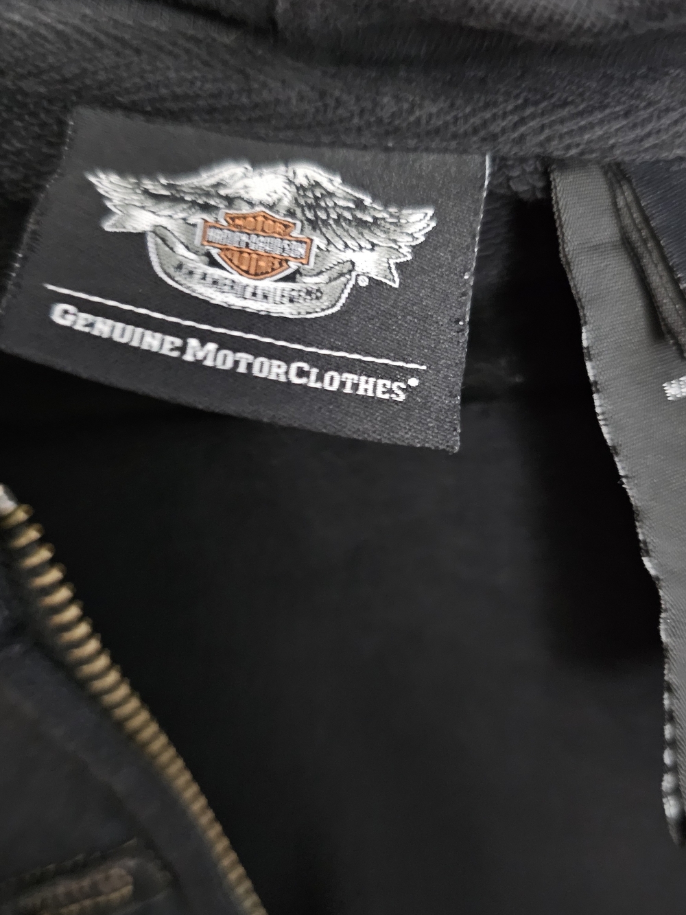 FINAL..Harley-Davidson Men's Black/Charcoal Skull Zip-Up Sweatershirt - Picture 7 of 9